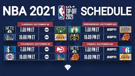 nba schedule season 2021 2022.